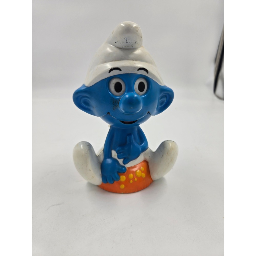 Vintage 1983 Pull String Talking Smurf Toy by Peyo Still works